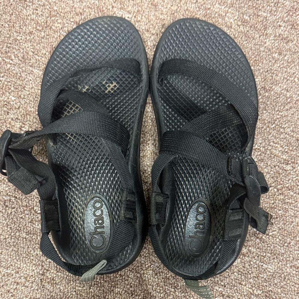 Chaco Kids Black Adjustable Strap Sandals